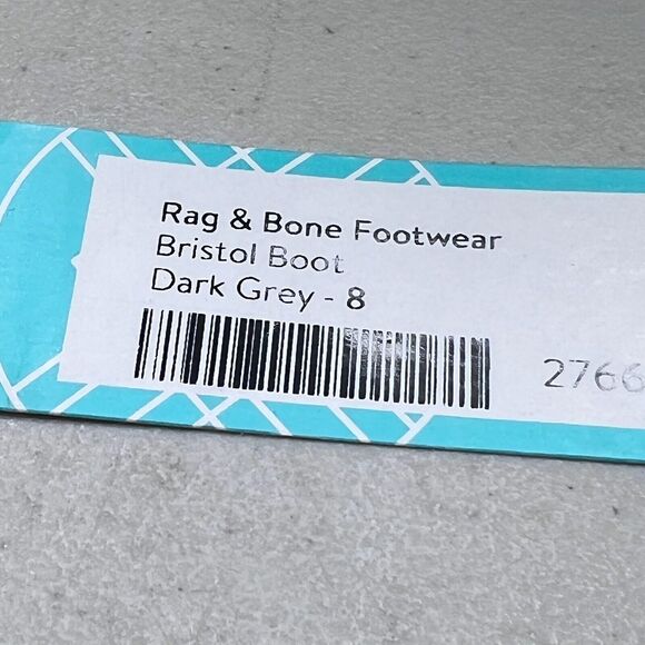 Rag & Bone Bristol Waxed Suede Ankle Boots Dark Gray Women's US 8/EU 38 - Picture 11 of 14